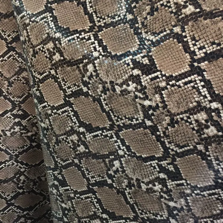 Hot Trend Imitation Snake Skin Synthetic PU Leather Materials