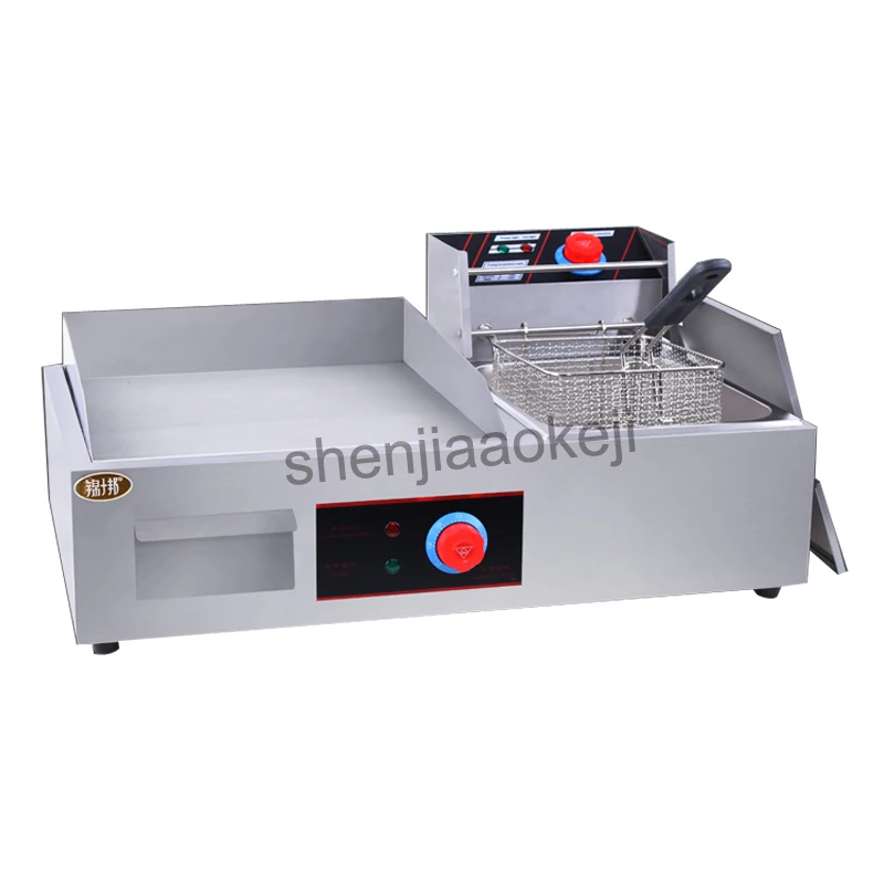 

Electric Griddle Fryer JB-832 Electric Stove Fryers Commercial Teppanyaki equipment Cooking Fryer 5.5L 220v/50hz 4700w 1pc