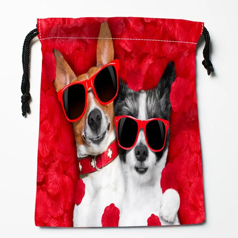 Sacs à cordon personnalisé pour chien, sac cadeau imprimé, taille plus 18x22cm, Type de Compression