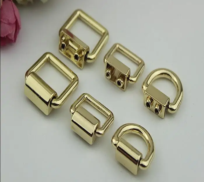 (20 PCS/lot) metal plating processing straps on both sides of the button hook handbags decorative accessories