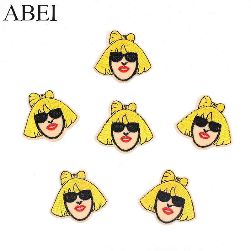 10 قطعة/الوحدة الأزياء المطرزة المرأة W/مكبرة يزين Diy اليدوية الملابس الجينز ظهره ملصقات الحديد على جودة بقع