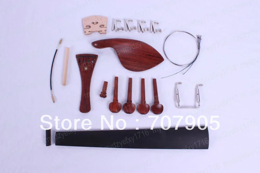 

New 3 set violin Parts 4/4 Rosewood,String tuner Bridge Fingerboard Soundpost