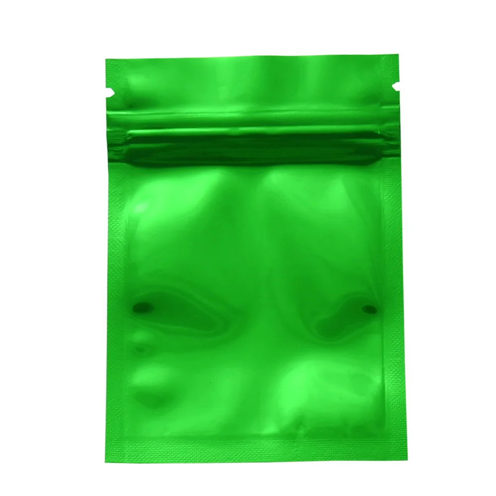 DHL Shipping 7.5*10cm Green Zipper Top Aluminum Foil Package Pouch Self Seal Mylar Foil Packing Bag Food Storage Bag 1000pcs/lot