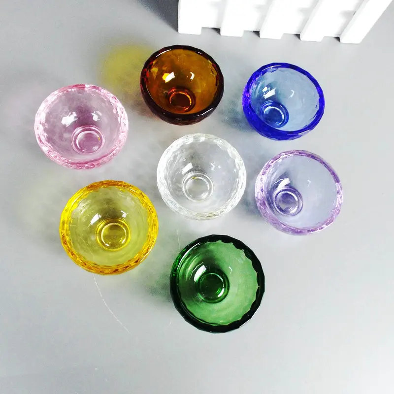 6cm Crystal Glass Bowl Essential Oil Cup Buddhist Utensils Home Decoration
