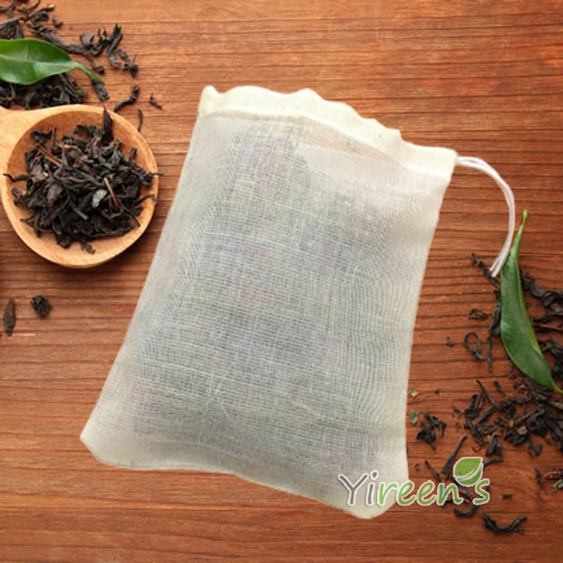 Wholesale 100pcs Pure Cotton Cloth Filter Bags 100 X 150mm Seasoning Halogen Medicine Herbal Bag, Natural cotton Yarn bag clean