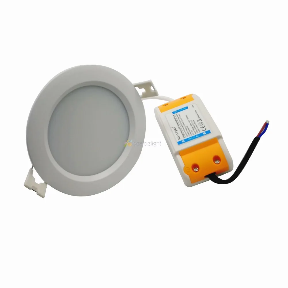 Mi.light 6W RGB+CCT Waterproof LED Downlight FUT063 2.4G Dimmable Round reccessed light FUT089 RF Remote Control WL-Box1 Wifi