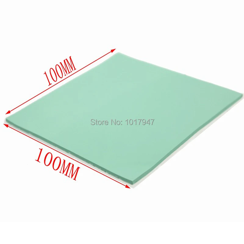 1piece green Gdstime 100x100x2mm Silicone Compound Thermal Pad 100 x 2mm