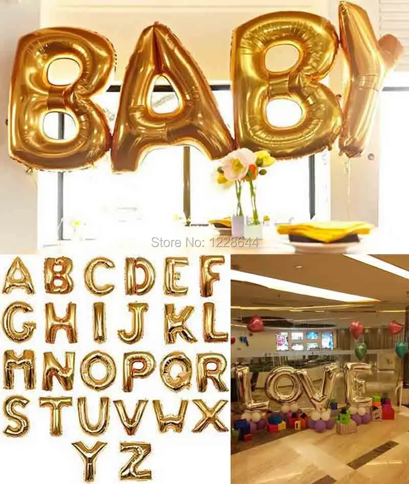 100cm Alphabet foil balloons Anniversary Party decorations 40