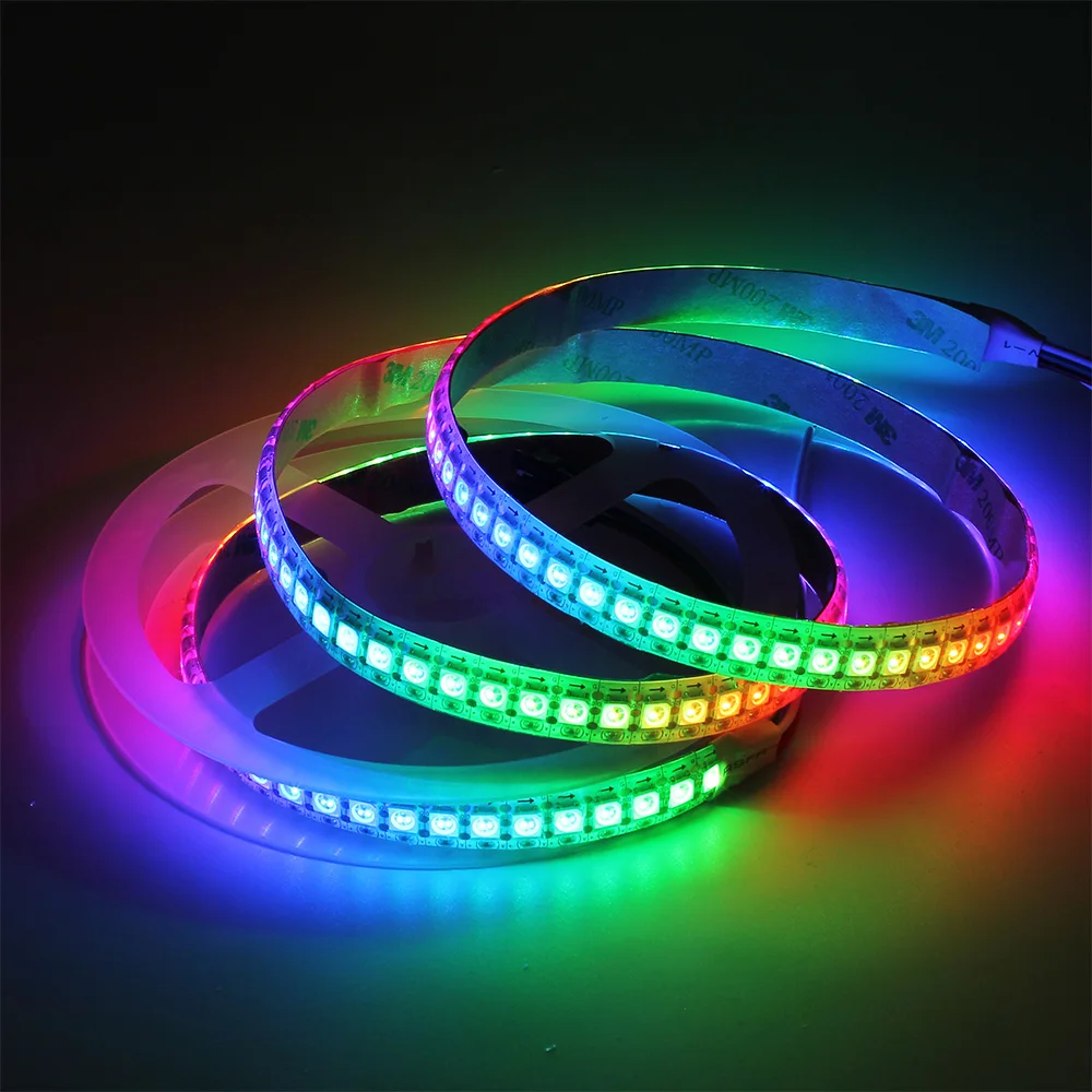 WS2812B LED Strip 5050 RGB 5V 30/60/144LED Pixels ws2812 IC Addressable color RGB LED Strip Light IP30 IP65 IP67 Waterproof