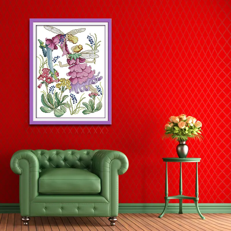 Joy Sunday Kiss of Spirits Cross-stitch Patterns Painting Cross Stitch Set Needlework Embroidery Cross Stitch Kits for Beginners