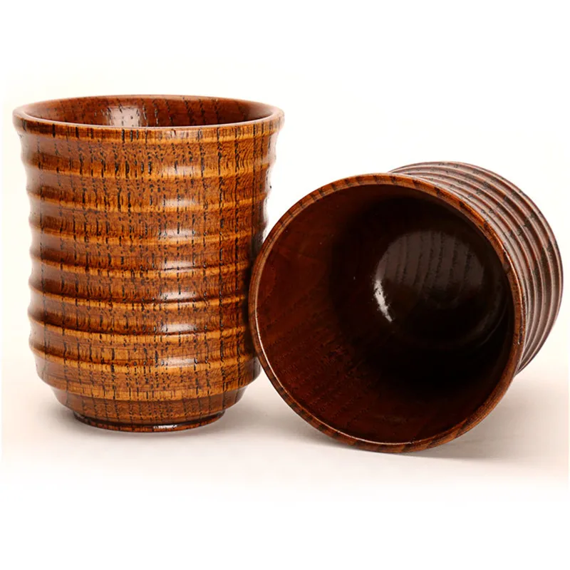 20Pcs/Lot Chinese Style Handmade Natural Wooden Tea Cups Creative Wooden Cups Drinkware Kitchen Gadgets Accessories