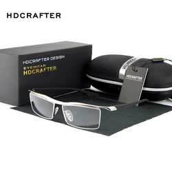 HDCRAFTER 2018 Eyewear Rimless Square Myopia Glasses Frame Men Brand Comfortable Slip-resistant Eyeglasses Frames for Men