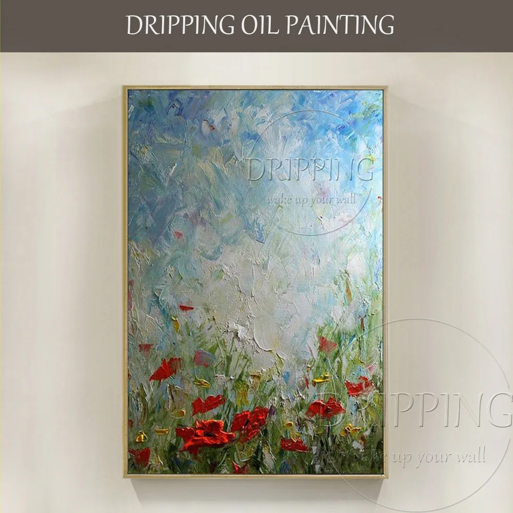 

New Arrivals Artist Hand-painted High Quality Impressionist Abstract Flower Landscape Oil Painting for Living Room Decoration