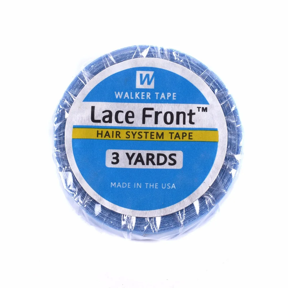 1 Roll  Blue  1/0.8CM*3 Yards Super Hair Blue Tape Double-Sided Adhesive Tape for Hair Extension/Lace Wig/Toupee