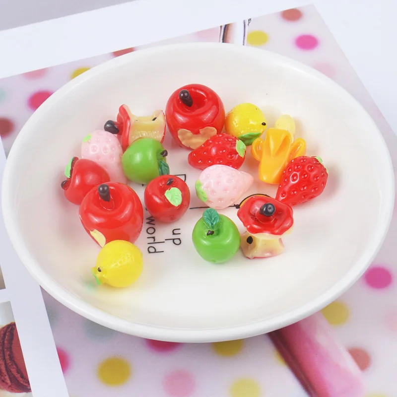 8pcs Simulation Fruits Banana Apple Lemon Strawberry  Kitchen Toys For Children Pretend Play Toys Fruit Store and Home Decorati