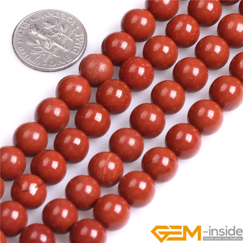 Round Red Jaspers Beads natural stone beads DIY loose beads for jewelry making Strand 15\