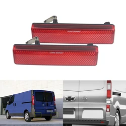 ANGRONG 2pcs 레드 렌즈 후면 범퍼 반사경 L & R For Vauxhall Opel Vivaro Movano A Primastar