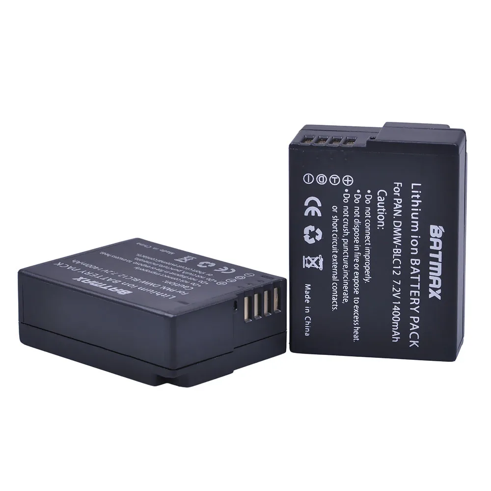 Batmax 1pc 1400mAh DMW-BLC12 DMW BLC12 bateria dla Panasonic DMW-BLC12E DMW-BLC12PP FZ200 FZ1000 DMC-G5 DMC-G6 GH2 V-LUX4 G5 G6