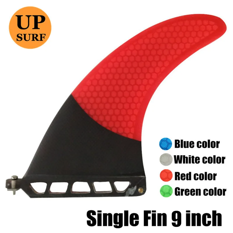 

Paddle board Longboard Single Fins Red Surfboard Fin 9"Length Surfboard Center Fins High Sale Fiberglass Fin