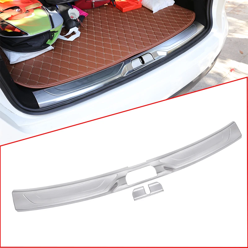 2 Pcs 304 Steel Rear Tail Bumper Protector Plate Cover Trim For Maserati Levante SUV 2016 Car Accessories