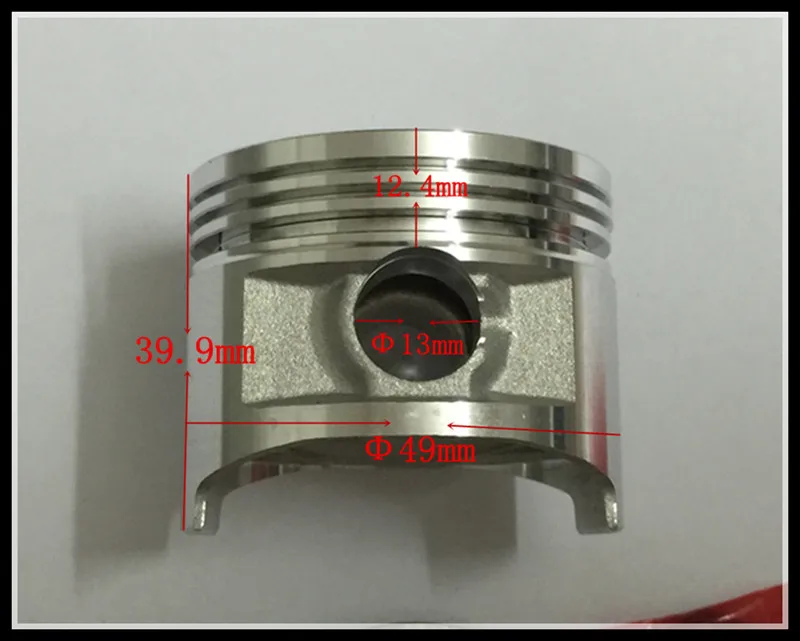 Motorcycle piston XV250 Piston ring Bore is 49mm Piston pin is13mm