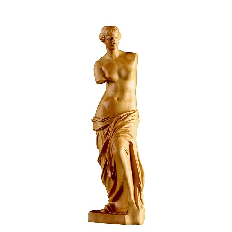 Wooden Carving Sculpture for Home Decor, Blonde Venus God, Elegant Sculpture