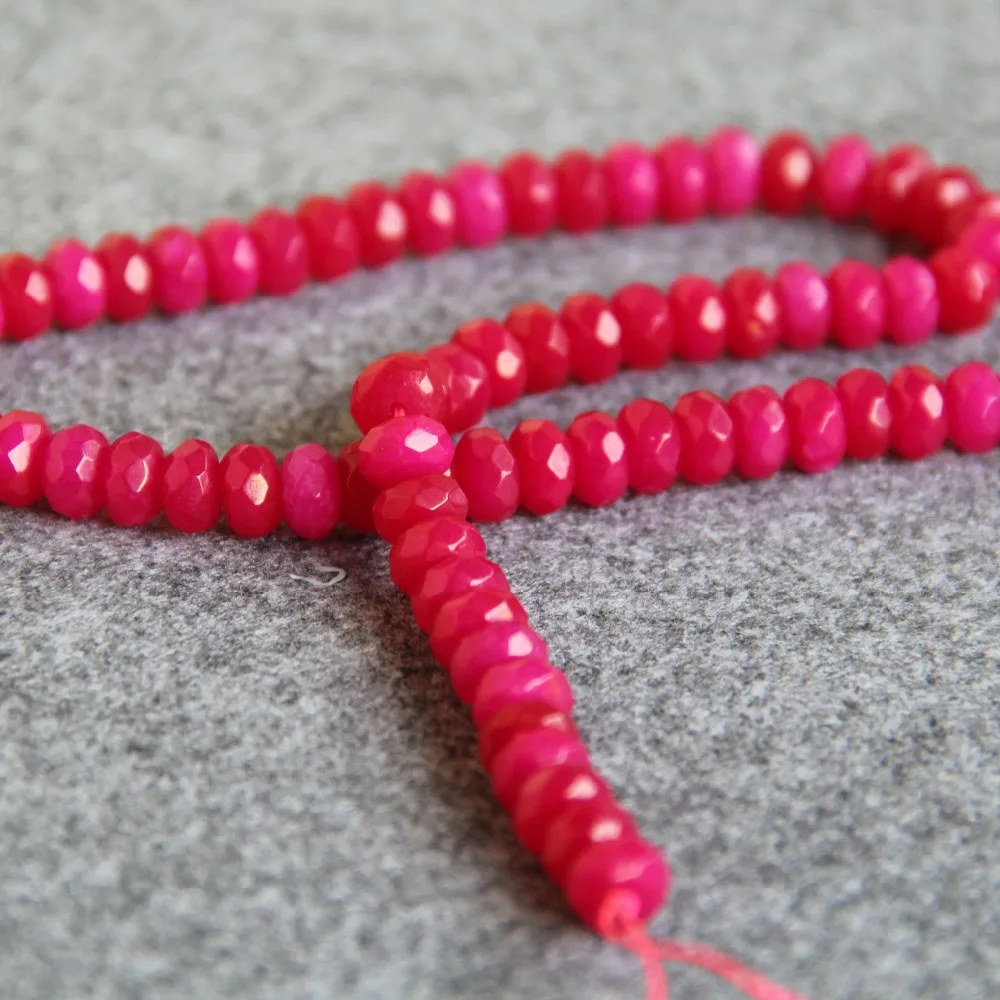 6*8mm Faceted Red Chalcedony Beads Abacus DIY Beads Stone For Necklace Bracelet 15inch Fashion Jewelry Making Design Wholesale