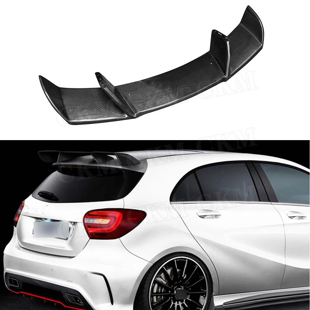 

Carbon Fiber Rear Roof Spoiler Window Wings For Benz W176 A180 A200 A250 A45 AMG 2013-2017 RZ Style Car Boot External Decoration