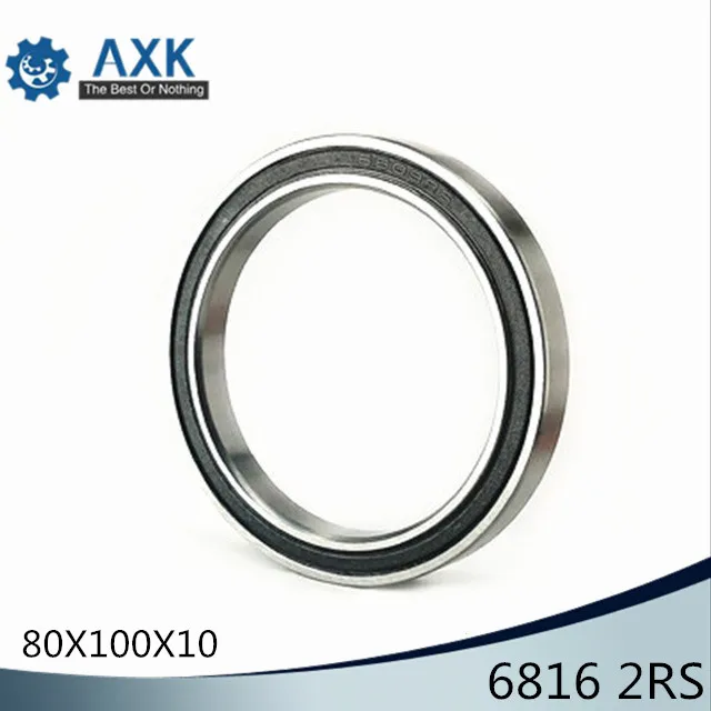 

6816 2RS ABEC-1 (2PCS) 80x100x10MM Metric Thin Section Bearings 61816 RS 6816RS