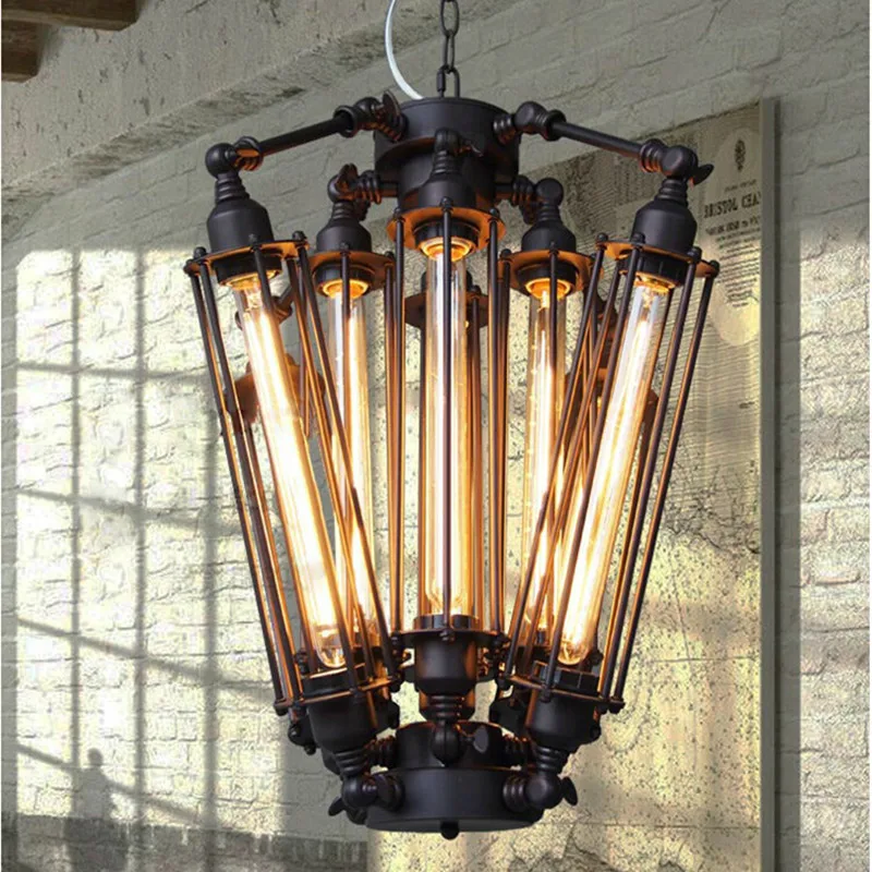 

2018 New Loft Industrial American Country Pendant Light Retro Restaurant Bar Cafe Alcatraz island Edison Lamp Hanging Lamp