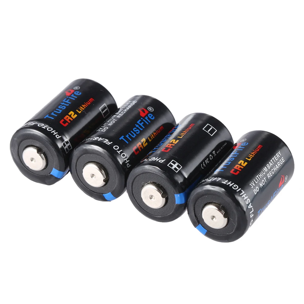 10pcs/lot TrustFire CR2 3V 750mAh Lithium Battery CR 2 Batteries Cell with Safety Relief Valve For Flashlights Headlamps Cameras