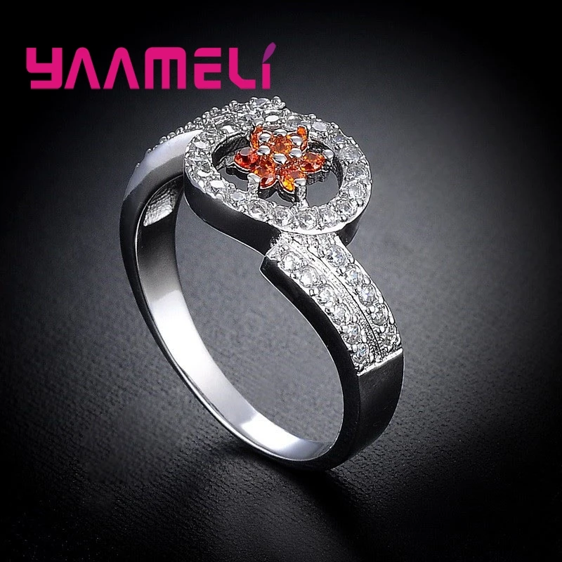 New Women Wedding Decorations 925 Sterling Silver Finger Rings Jewelry Pave Zircon Design For Engagement Party Accessory