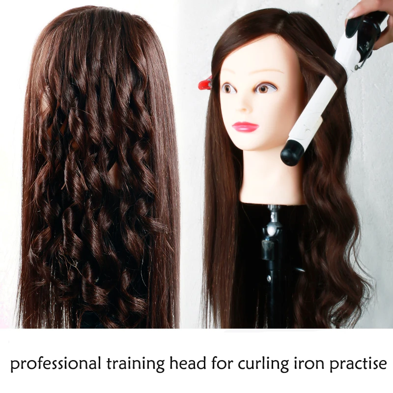 

24" Training Head With Hair Maquiagem Dolls 65% Human Hair Mannequins For Sale Nice Hairdressing Head Dummy Great Mannequin Head