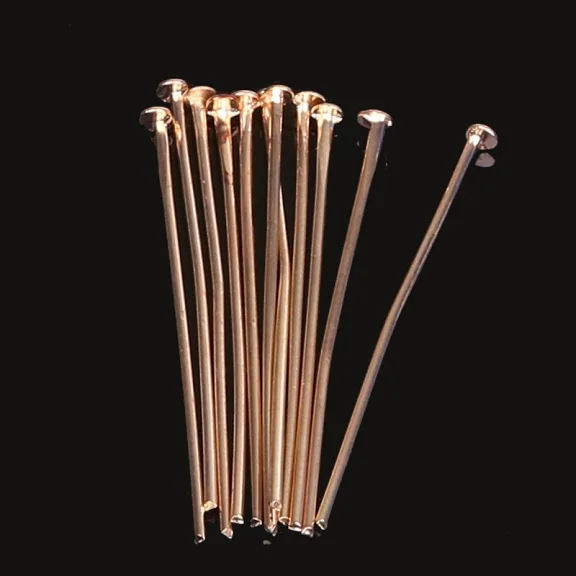 Mix Size 16 20 24 30 38 45mm Rose Gold Head Pins Findings T-Shape DIY Fashion Jewelry Accesories