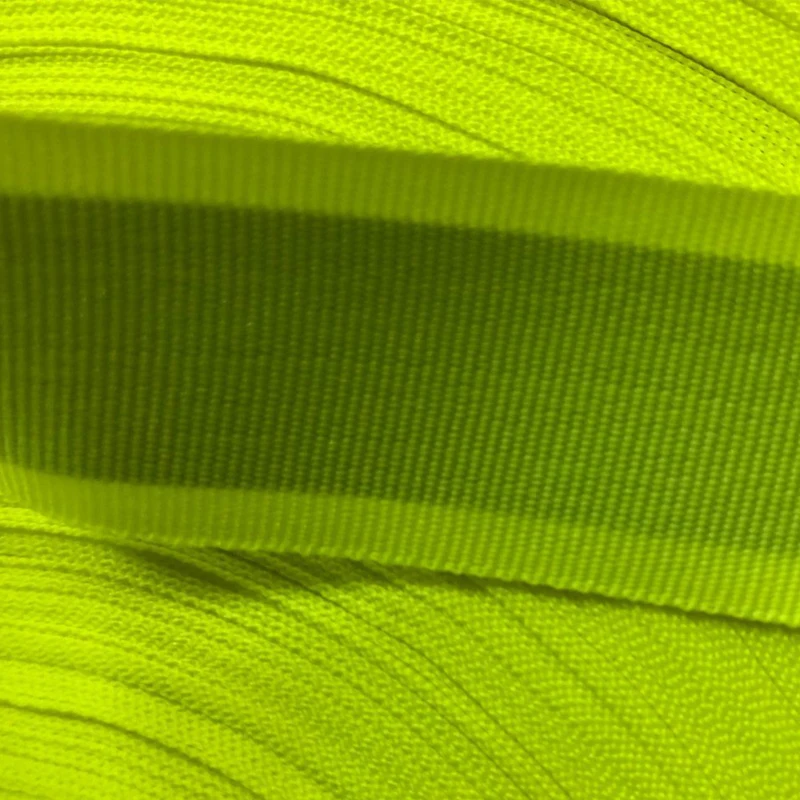 Roadstar 30mm Width Fluorescent Yellow Reflective Polyester Ribbon Warning Tape for Safety Clothes Sewing on Bag