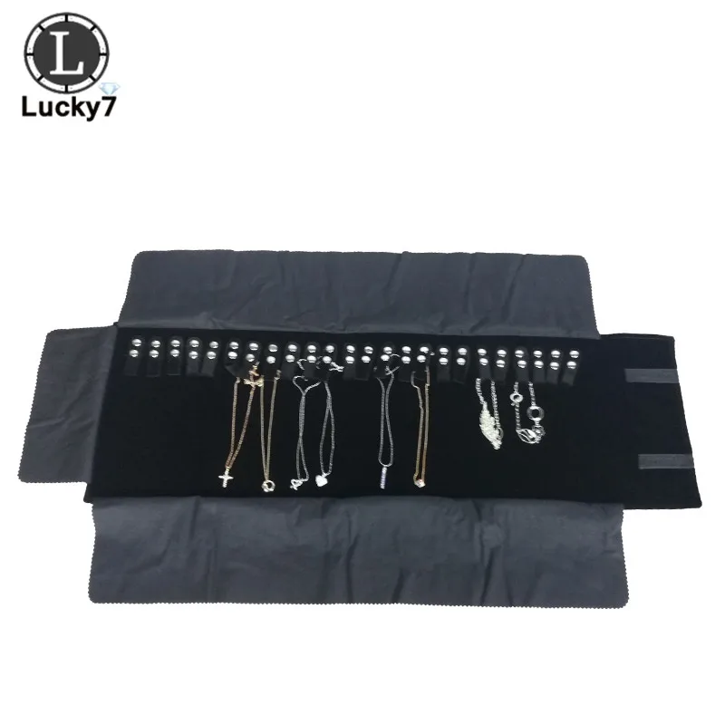 

76x24cm Black Velvet Necklace Jewelry Roll Bag Jewelry Storage Roll Bag Jewelry Organizer Roll Bag Jewelry Package Display Show