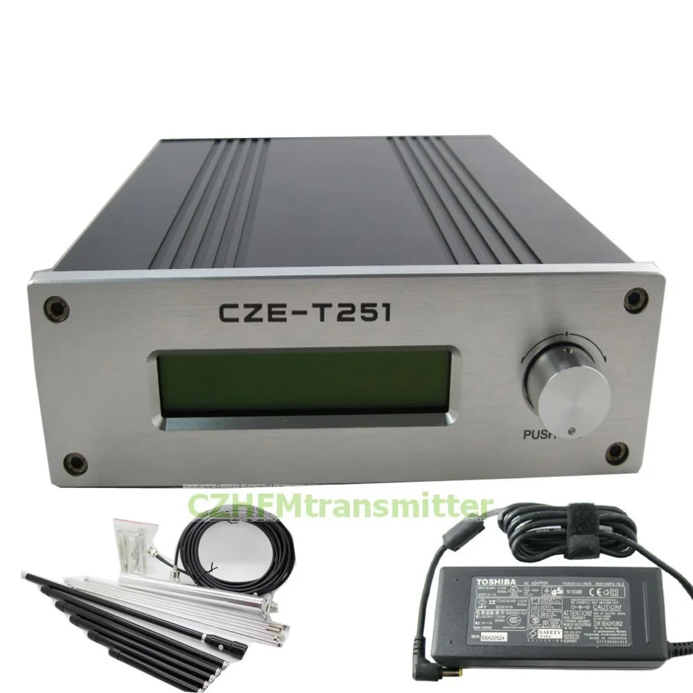 

CZH CZE-T251 0-25W power adjustable Professional FM stereo broadcast transmitter +1/4 GP antenna kit