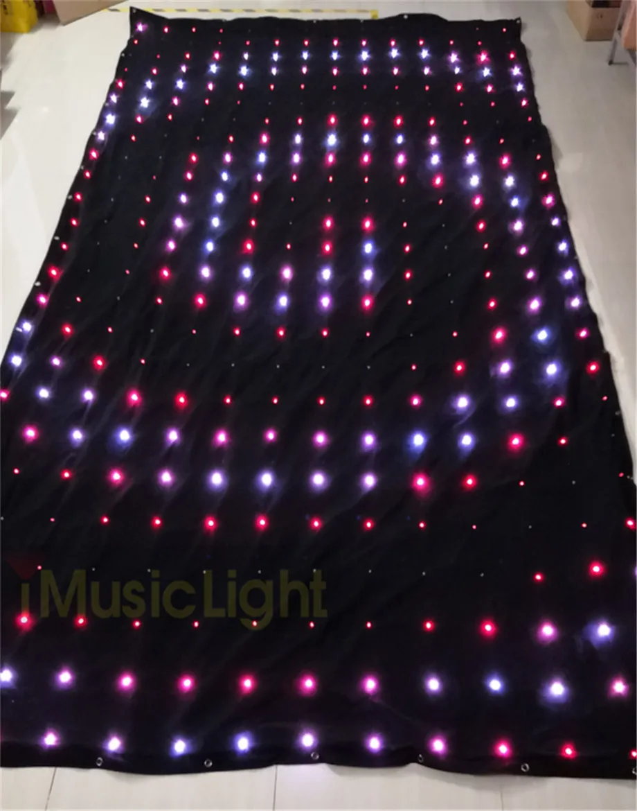 P18 2.5Mx4.5M  LED Cloth,DMX LED Vision Curtain,LED Video Curtain,LED Stage Lighting incl DMX/PC Controller