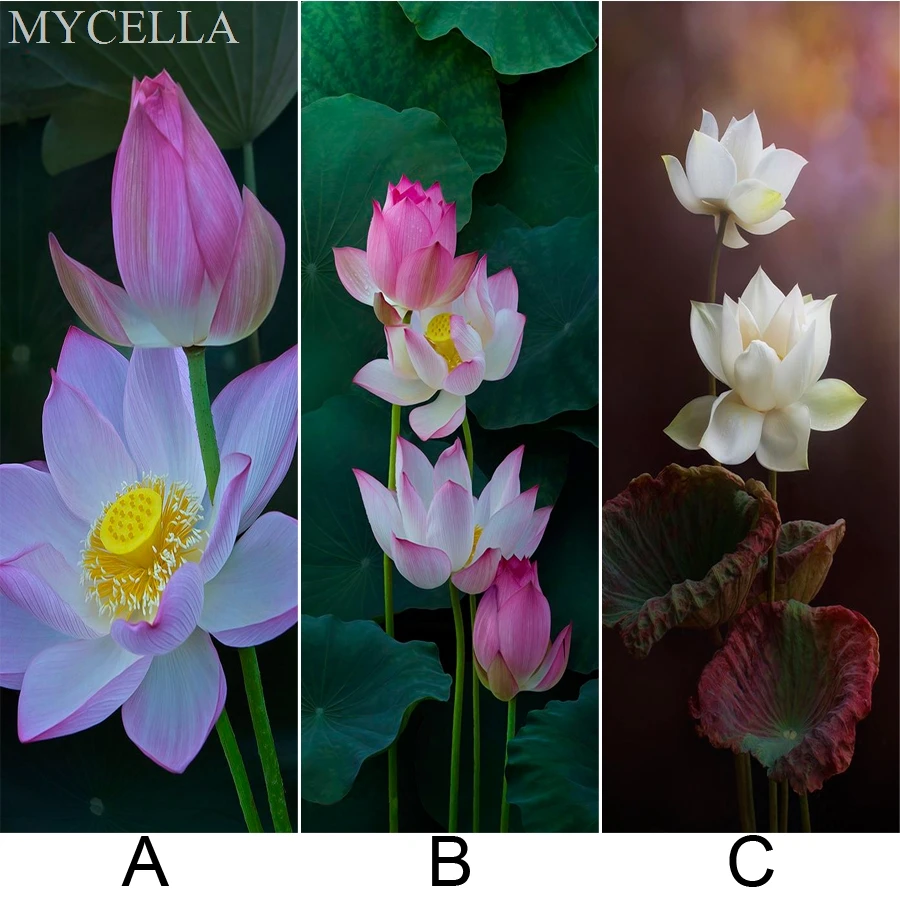 

Lotus Leaf 5D diamond painting DIY Flowers diamond embroidery diamond embroidery handmade cross stitch kit Christmas Decor