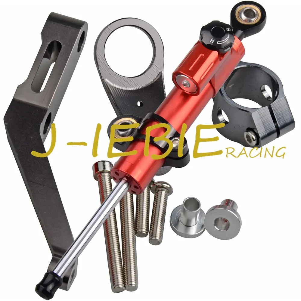 

CNC Steering Damper Stabilizer and Titanium Bracket Mounting For CBR954RR CBR954 CBR 954 RR 2002-2003