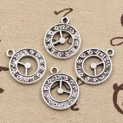 10pcs Charms Death Clock 22x18mm Antique Making Pendant fit,Vintage Tibetan Silver color,DIY Handmade Jewelry