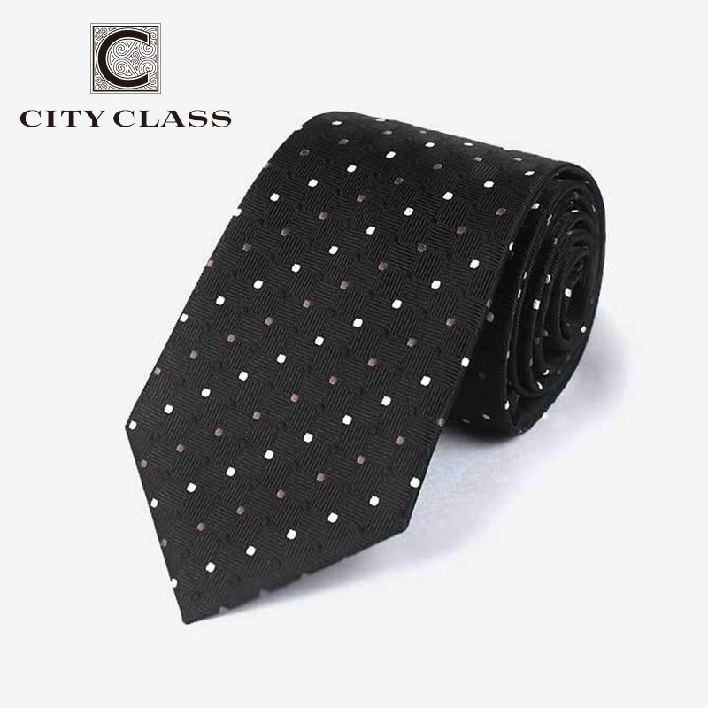 CITY CLASS Business Brand Speckle Tie Neckwear Men Skinny Silm Necktie Wedding Party Ties for Mens Corbatas Suit Tie for Male