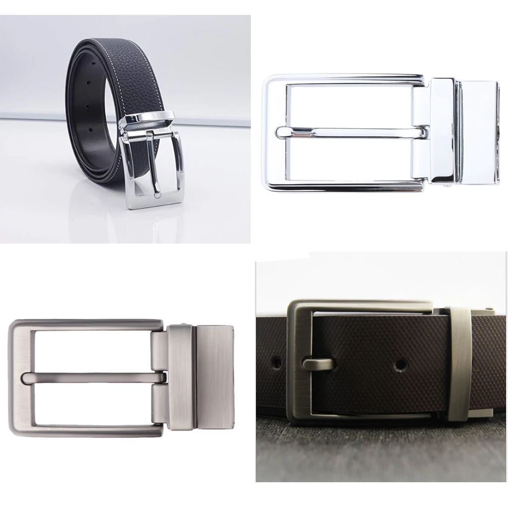 

Brand New Reversible Alloy Belt Buckle Single Prong Rectangular for Men's 33-34 mm/1.3-1.34 inch Wide Belts