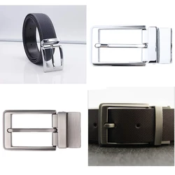 Brand New Reversible Alloy Belt Buckle Single Prong Rectangular for Men's 33-34 mm/1.3-1.34 inch Wide Belts