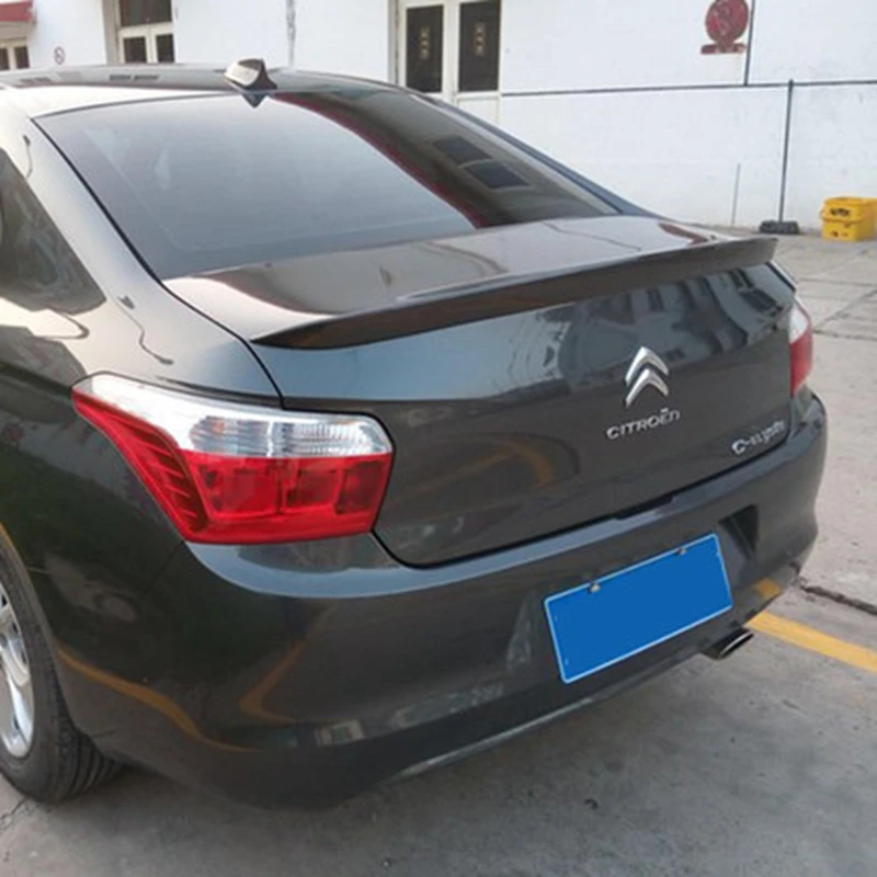 Car Styling For Citroen C-Elysee Spoiler 2014 2015 2016 2017 ABS Plastic Rear Trunk Roof Wing Unpainted Primer Color Spoiler