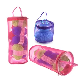 KOKNIT Knitting Yarn Round Crochet Bag Craft Nylon Yarn Case Organizer Storage Baskets Traveling Sewing Tools Sewing Accessories