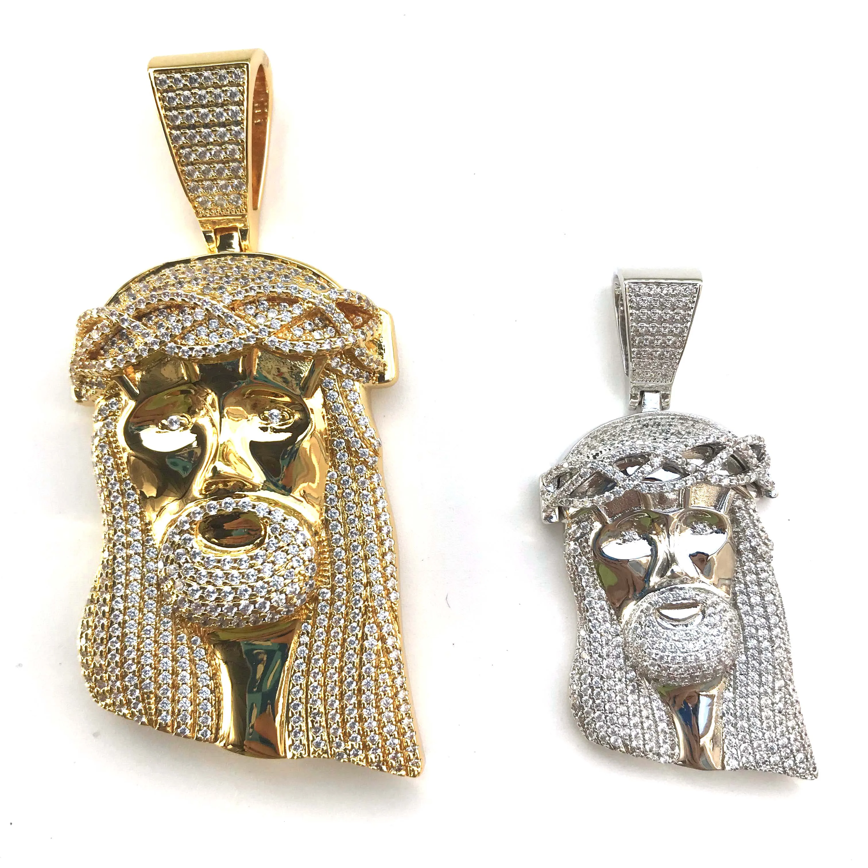 High quality Iced out  Gold plating Jesus pendant