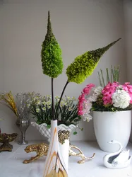 [] Cheap promotional snow decoration simulation flower artificial flowers yellowish green bromeliad bromeliad