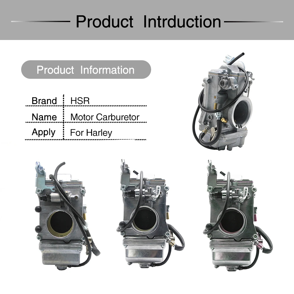 Alconstar-HSR42 HSR45 HSR48 Carburetor Motorcycle 4T Accelerator Pump Performance Pumper Carburetor For Harley TM42 TM45 TM48