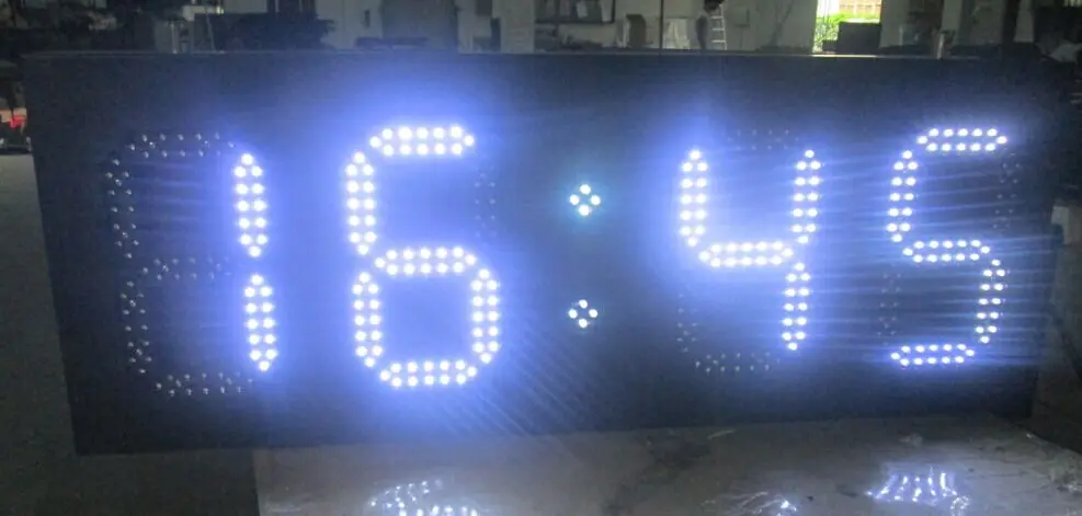 

8" white color,temperature,time,led GPS clock,led module,7 segment of the modules, semi-outdoor,led signs,led gas price